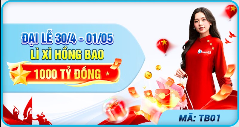 Khuyến mãi Jun88 tặng thưởng 30/4